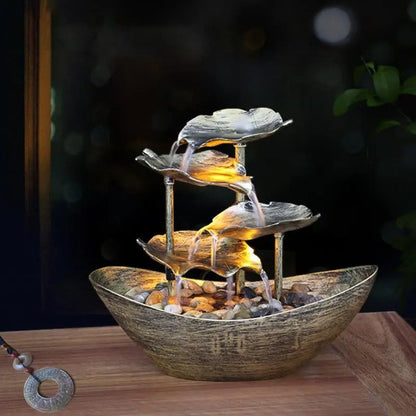 Lotus Leaf Tabletop Fountain